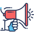 Feedback and contact step icon